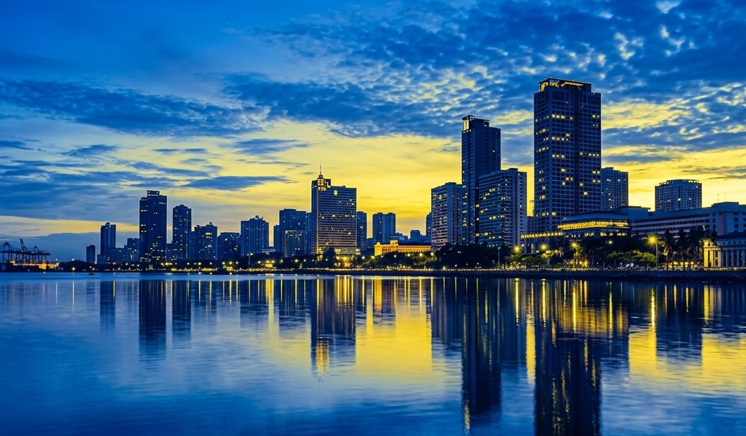 Metro Manila Bay Skyline at Twilight