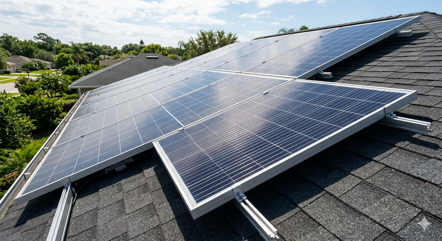 Modern Solar Panel Array